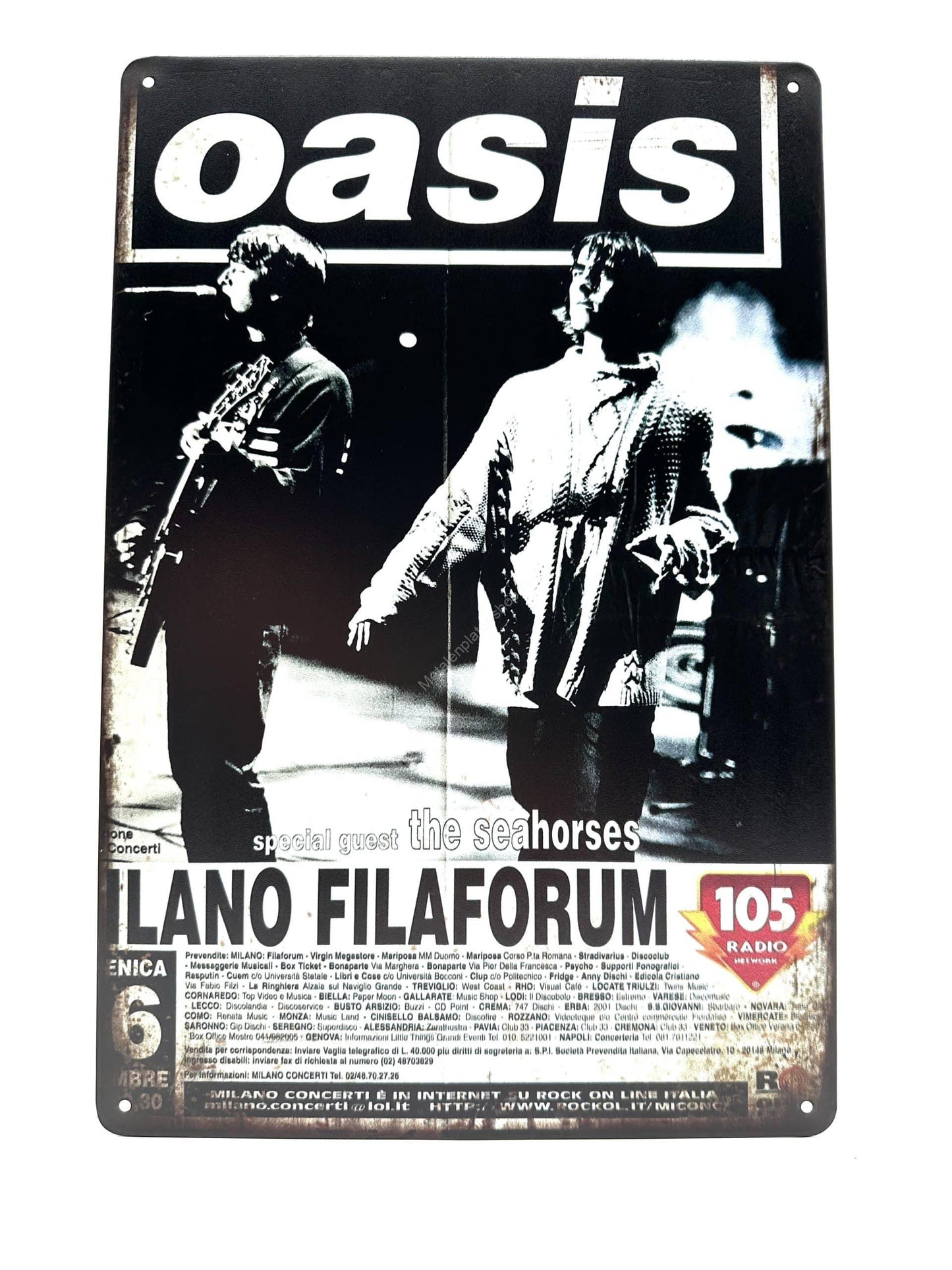 Metal Wall Sign - OASIS - the seahorses