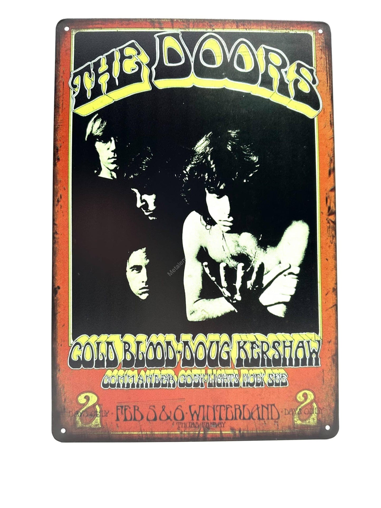 Wandschild aus Metall – The Doors – Cold Blood – Doug Kershaw