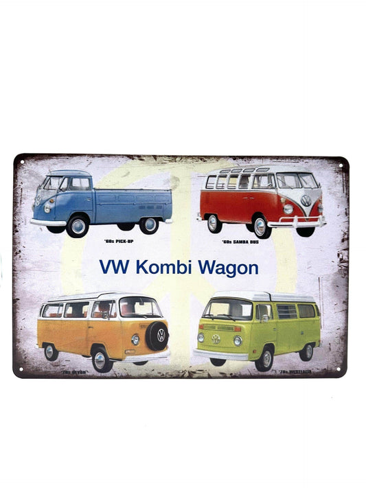 Metalen Wandbord - VW Kombi Wagon