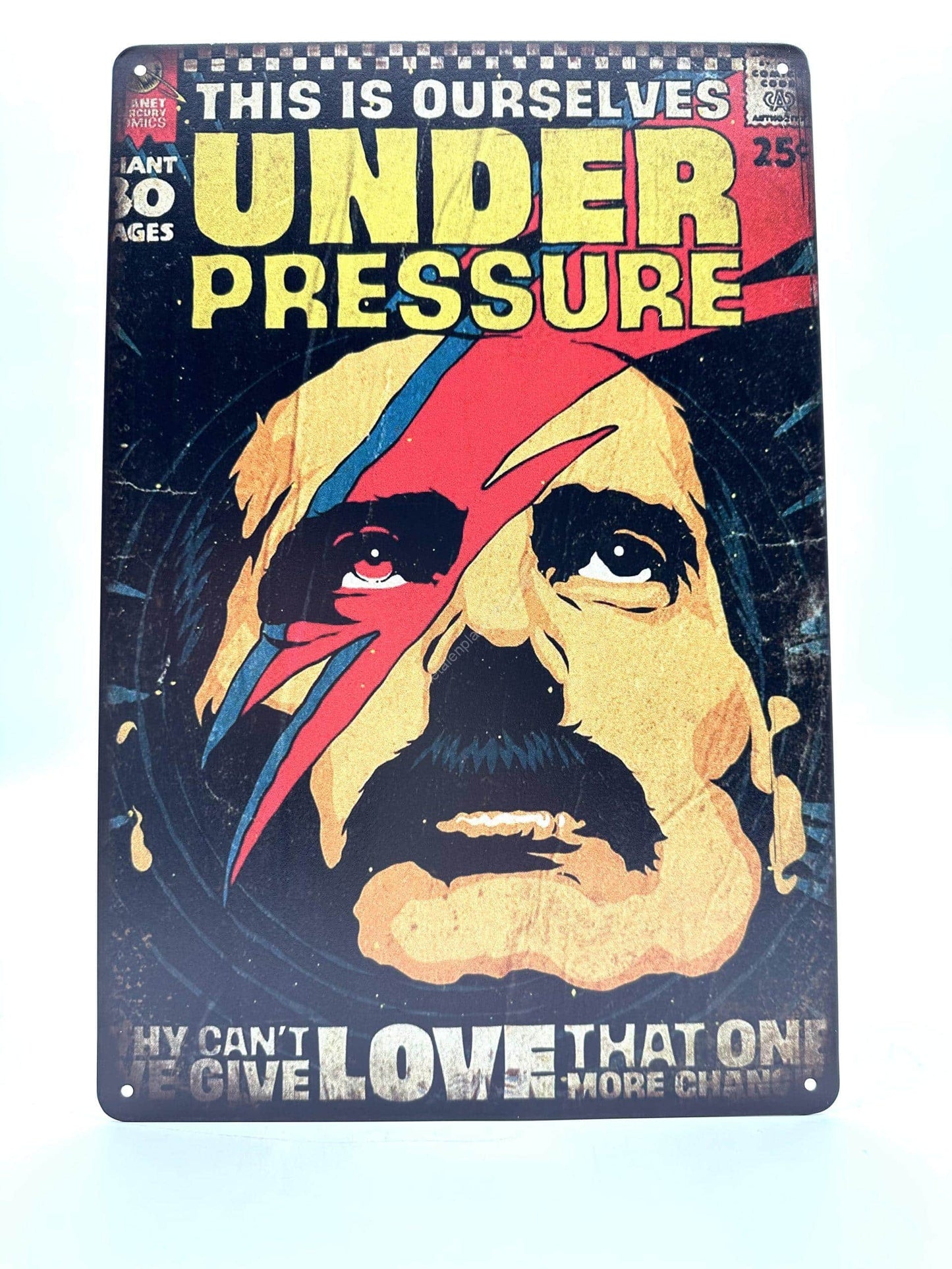 Metalen Wandbord - Under Pressure - David Bowie