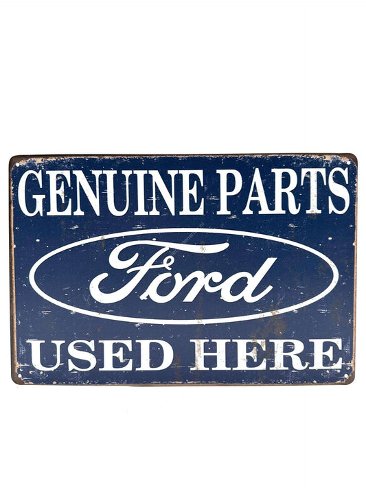 Metalen Wandbord - Genuine Parts Ford Used Here