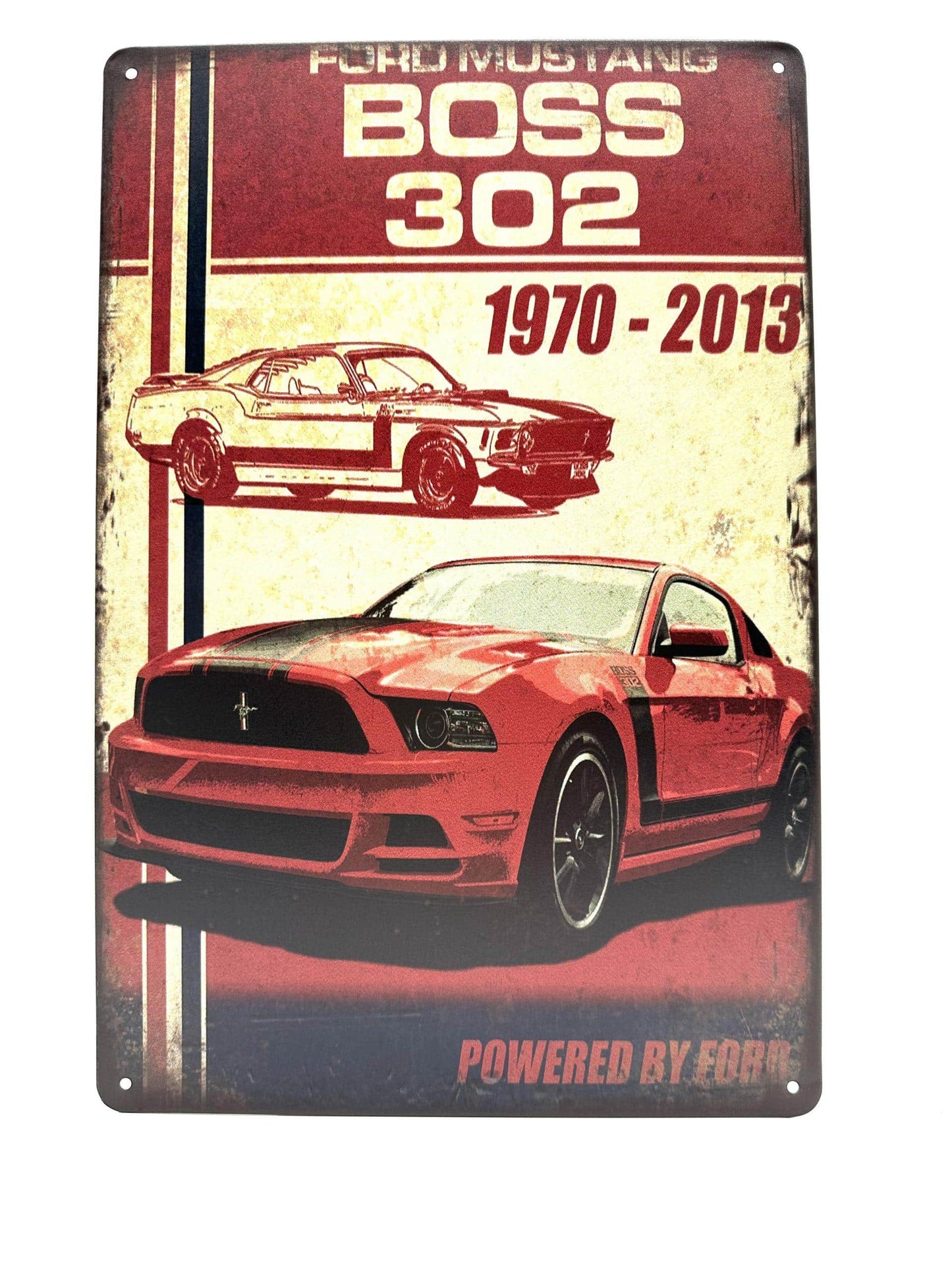 Metal Wall Sign - Ford Mustang - Boss 302 - 1970-2013