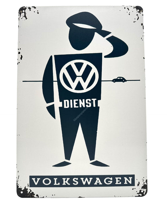 Metal Wall Sign - Service - Volkswagen