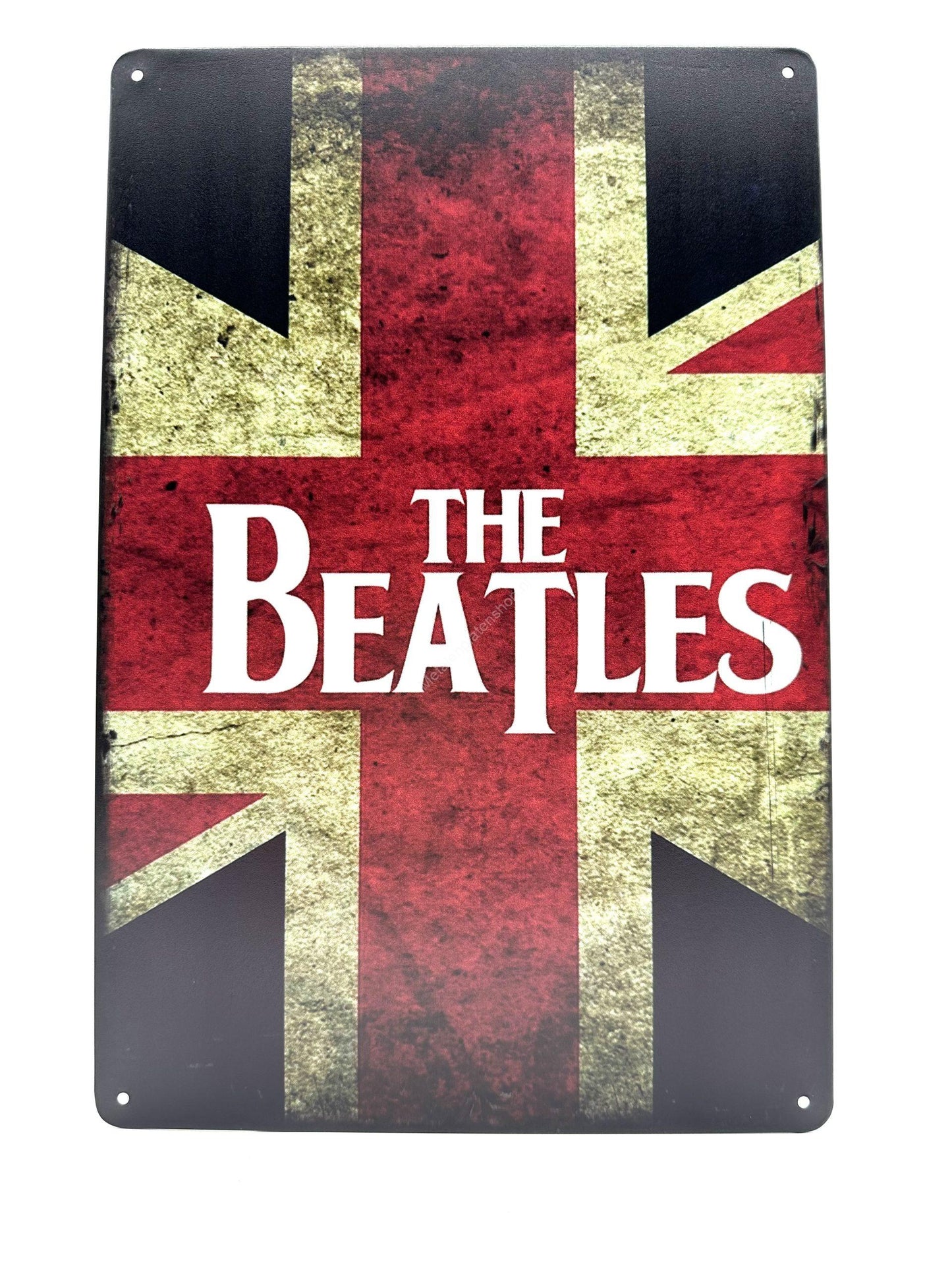 Wandschild aus Metall – The Beatles – Englische Flagge