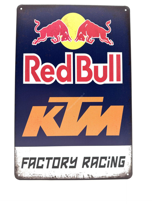 Metal Wall Sign - RedBull - KTM - Factory Racing