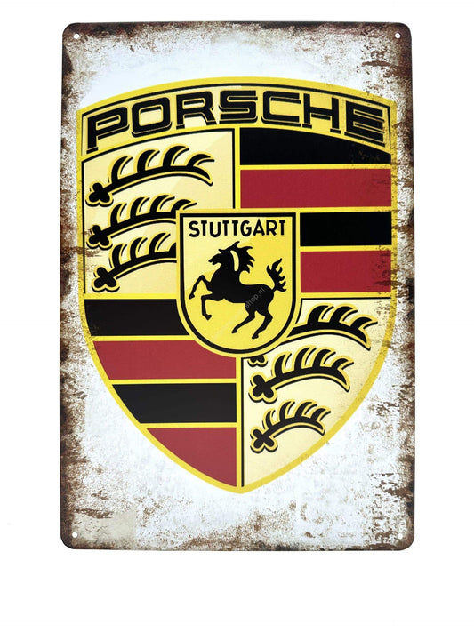 Metallwandschild - Porsche