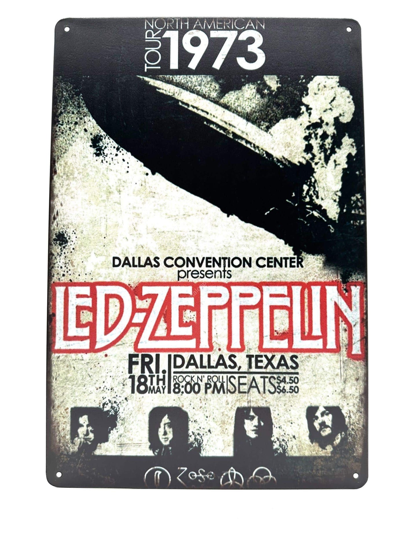 Metalen Wandbord - LED Zeppelin 1973