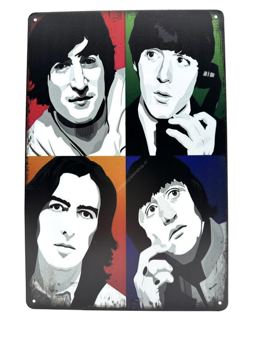 Metalen Wandbord - The Beatles