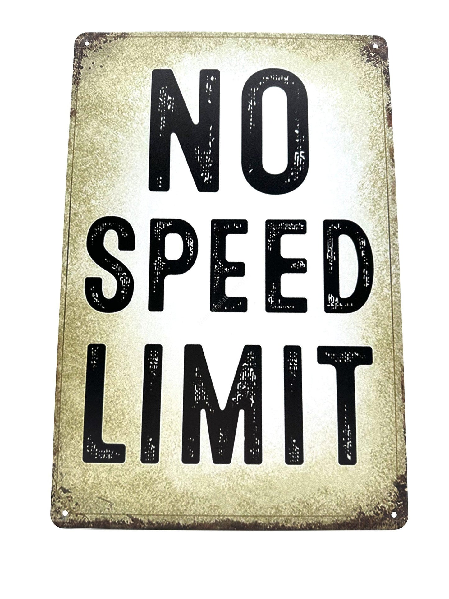 Metal Wall Sign - No Speed ​​Limit