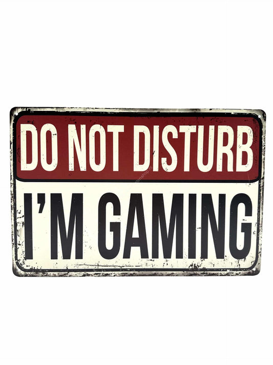 Metalen Wandbord - Do Not Disturb - I'm Gaming