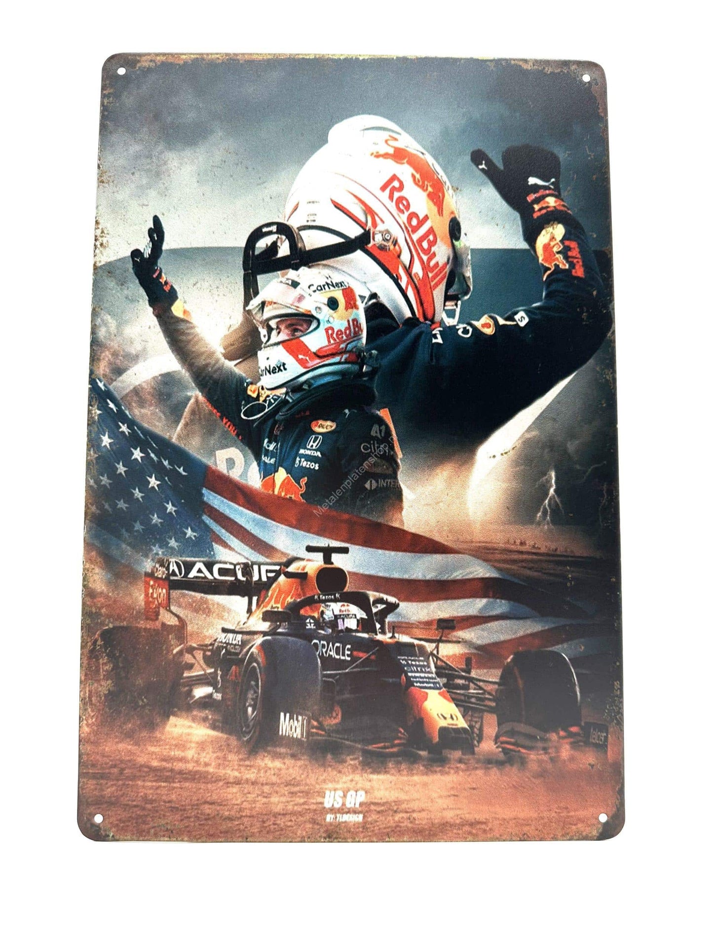 Metallwandschild - Max Verstappen - USA