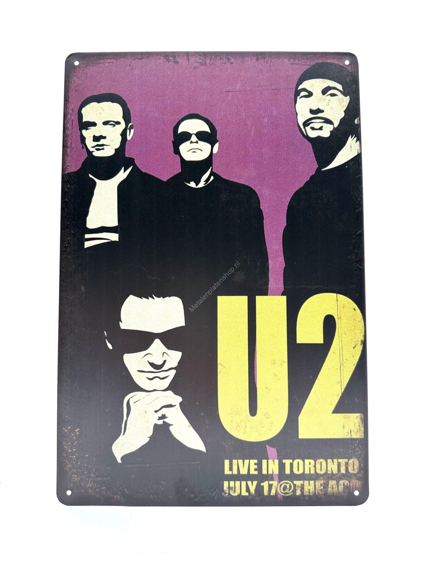 Metal Wall Sign - U2 - Live in Toronto