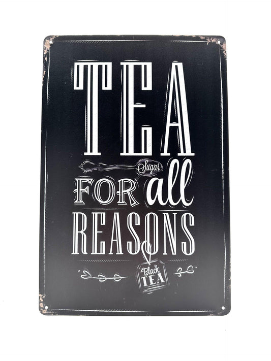 Metalen Wandbord - Tea for all reasons