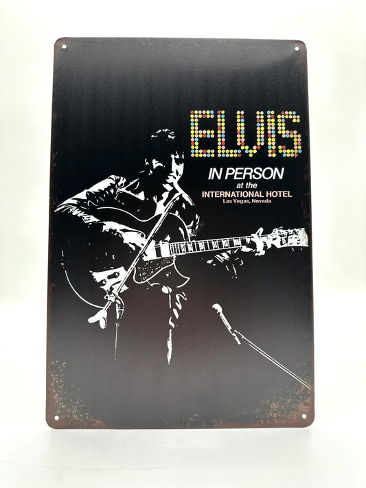 Metalen Wandbord - Elvis in Person