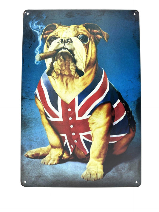 Metalen Wandbord -American Dog