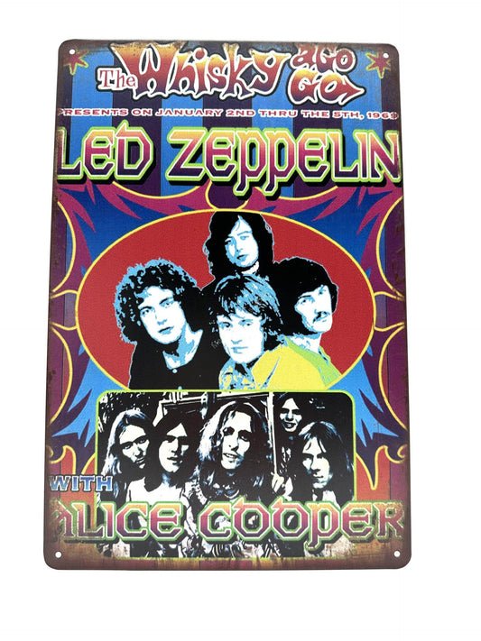 Metallwandschild – Led Zeppelin