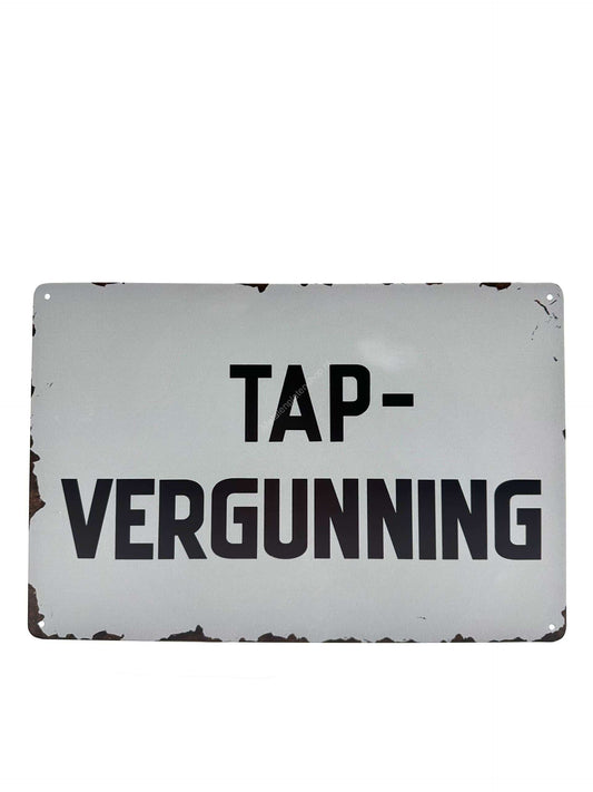 Metalen Wandbord - TAP-Vergunning