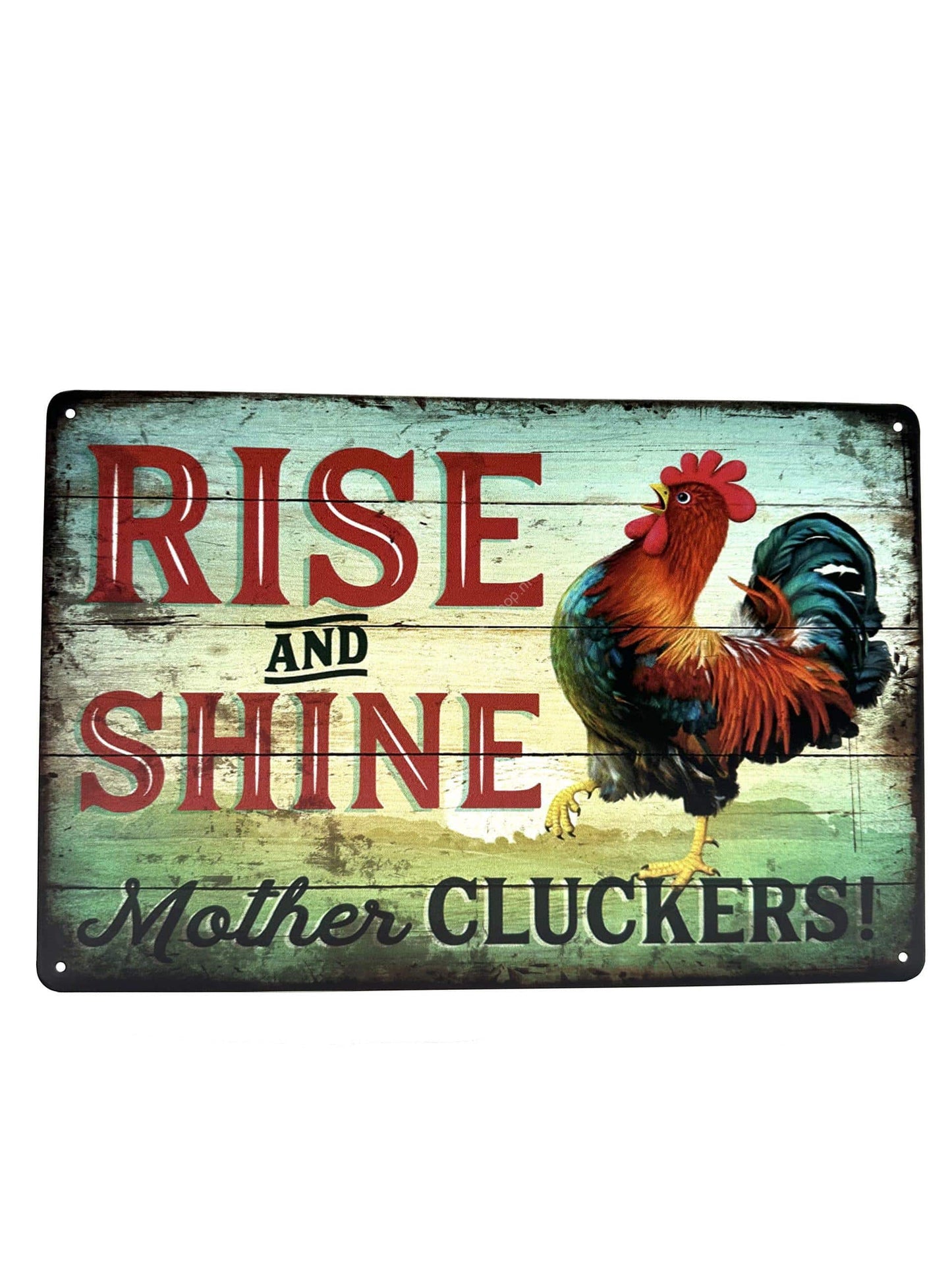 Metal Wall Sign - Rise and Shine - Mothercluckers!