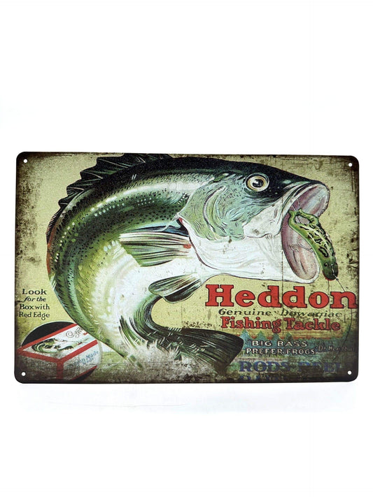 Metal Wall Sign - Heddon Fishing Tackle