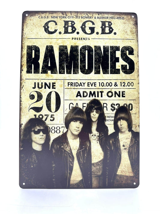 Metal Wall Sign - CBGB Ramones