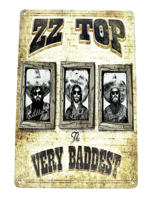 Metal Wall Sign - ZZ TOP The Very Baddest