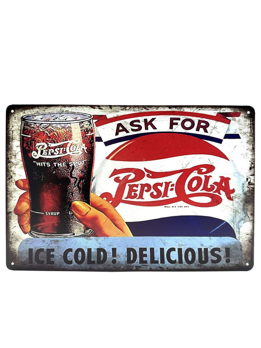 Metalen Wandbord - Pepsi Cola - Ice Cold!