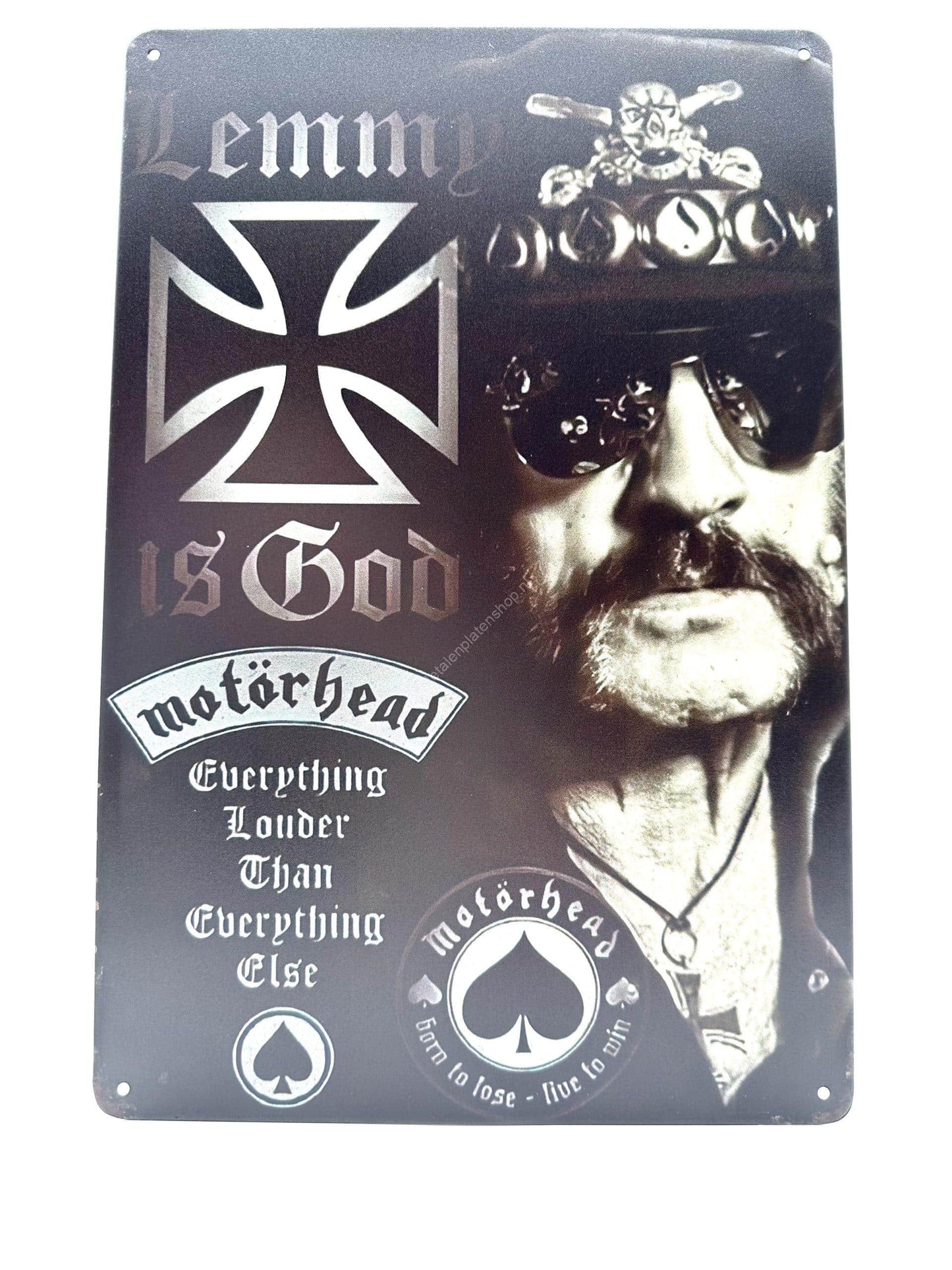 Metallwandschild - Motorhead - Lemmy