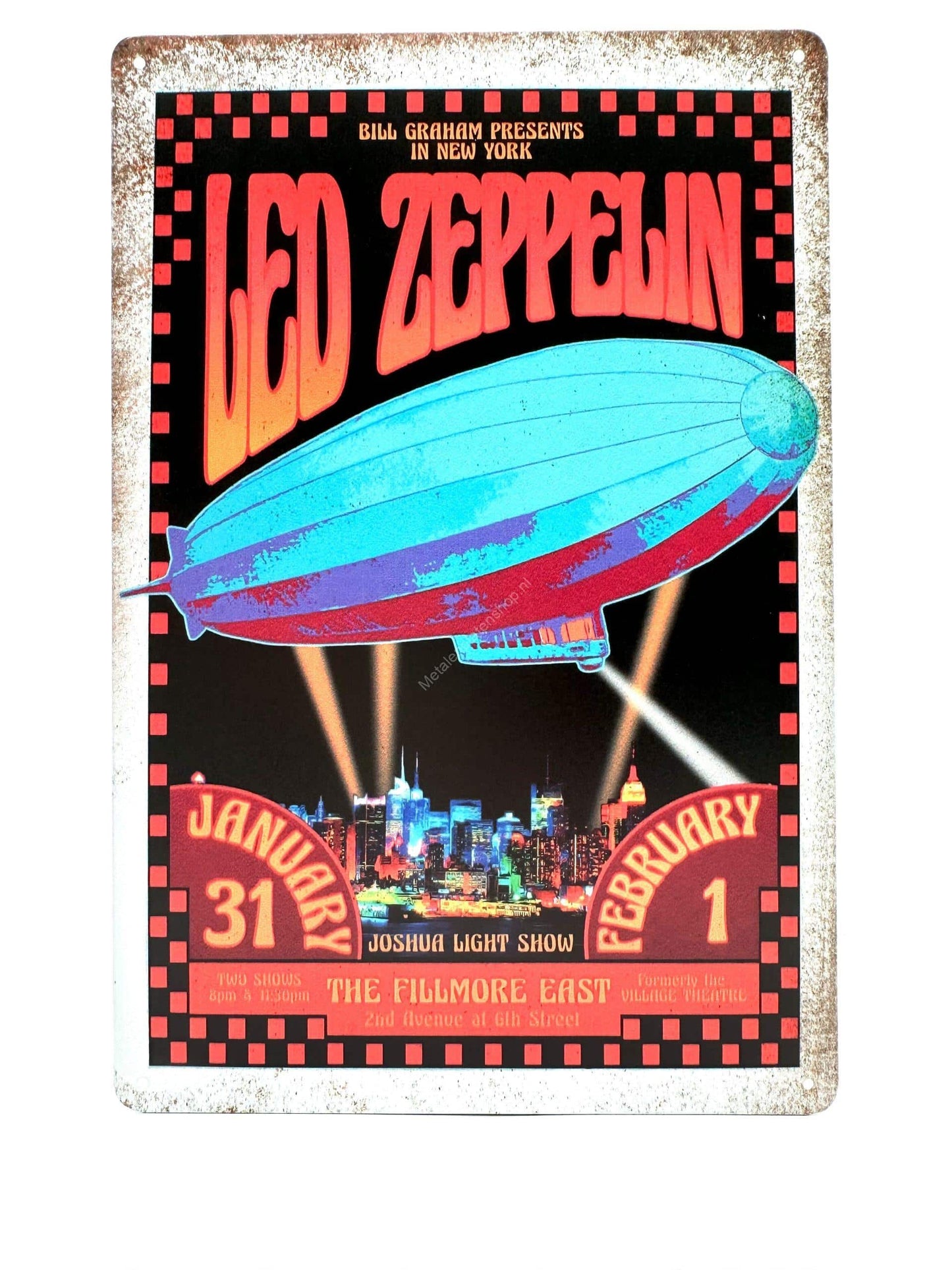 Metallwandschild - Led Zeppelin