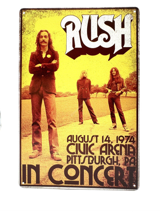 Metalen Wandbord - Rush in concert