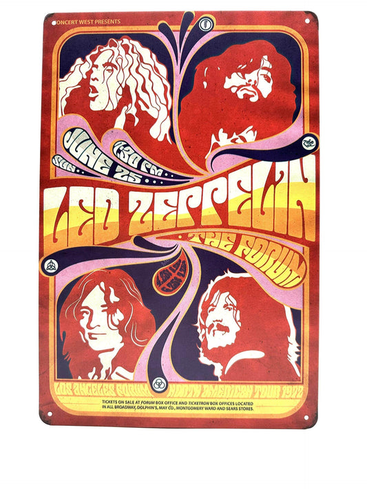 Metal Wall Sign - LED Zeppelin