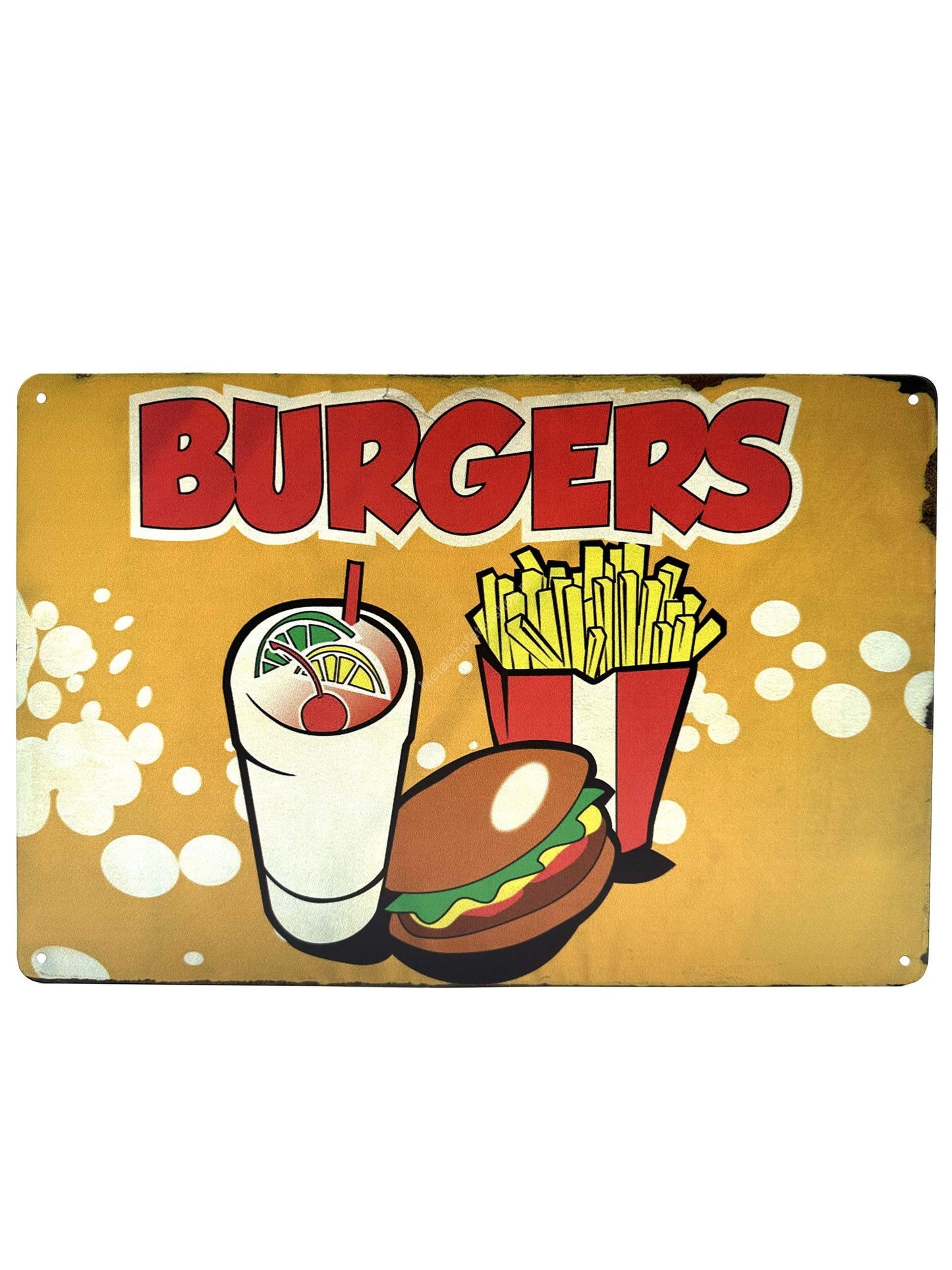 Metal Wall Sign - HamBurgers