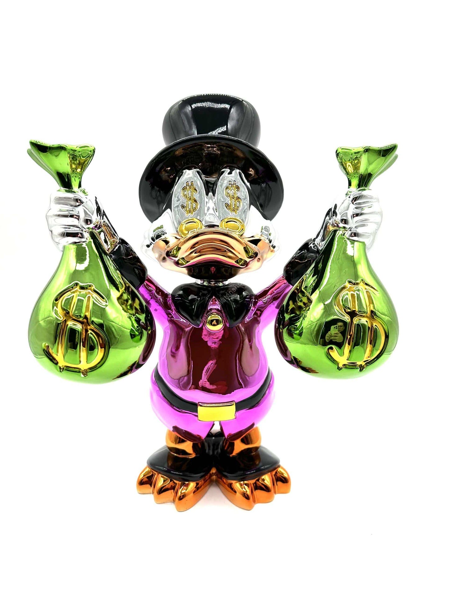 Dagobert Duck - 40cm - Handgemaakt van glasvezel - echte eyecatcher