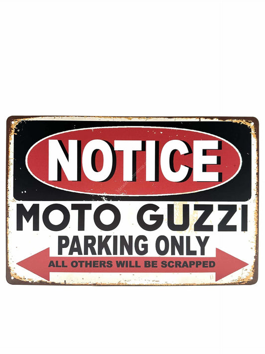 Metalen Wandbord - Notice MOTO GUZZI