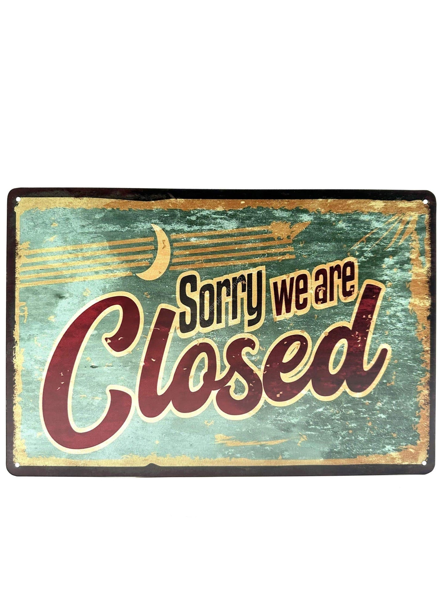 Metalen Wandbord - Sorry  we are closed