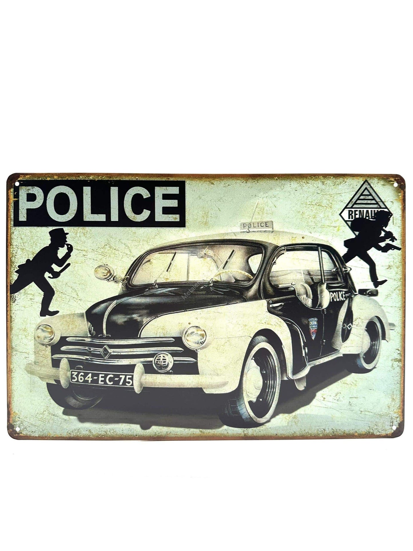 Metal Wall Sign - Police Renault