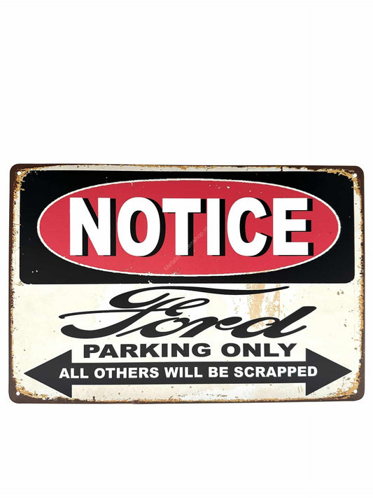 Wandschild aus Metall – Hinweis: Ford Parking Only