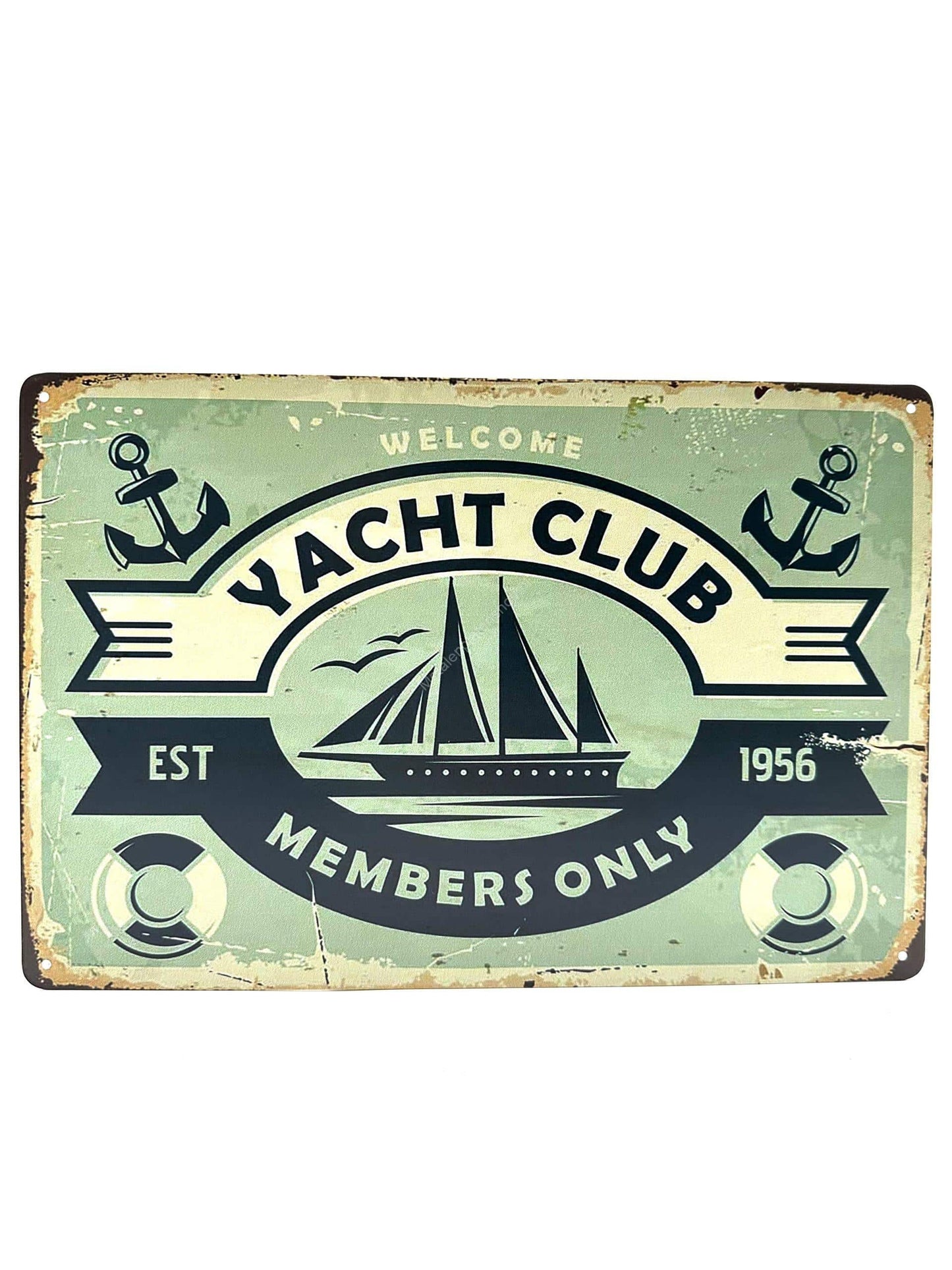 Metalen Wandbord - Yacht Club