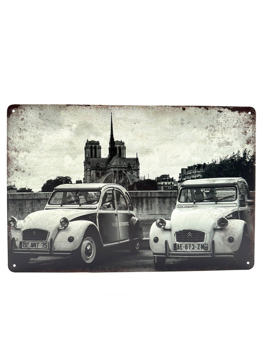 Metal Wall Sign - Oldtimer Citroen