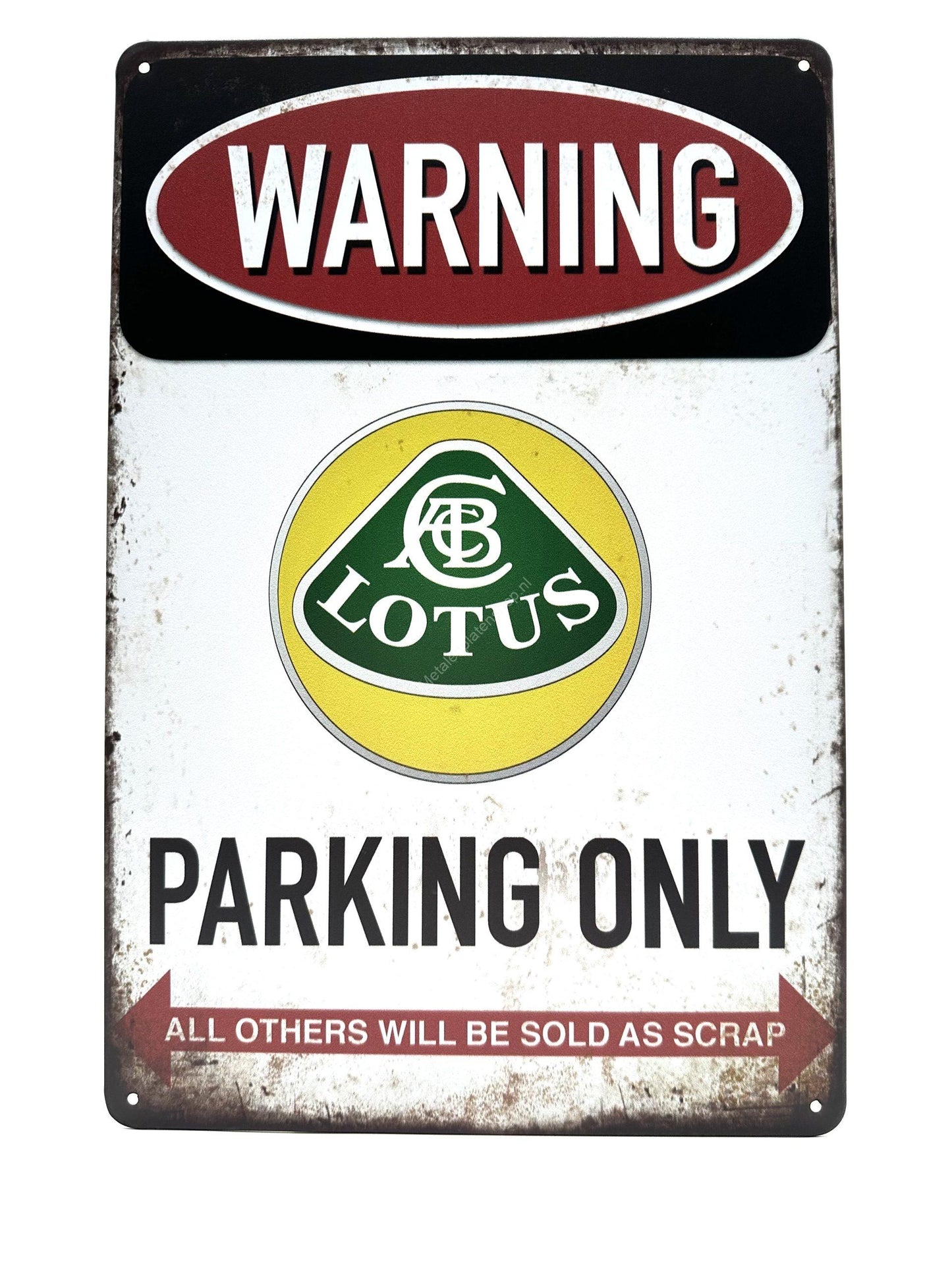 Metal Wall Sign - Warning Lotus Parking Only