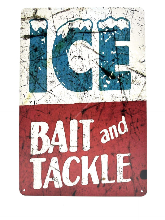 Wandschild aus Metall – ICE Bait and Tackle