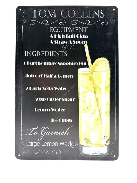 Metalen Wandbord - Tom Collins - Large Lemon Wedge