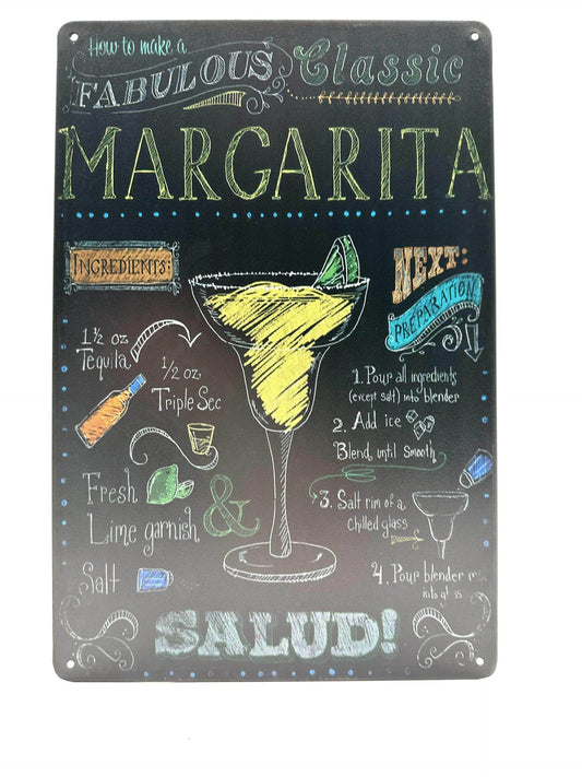 Metalen Wandbord - Classic Margarita