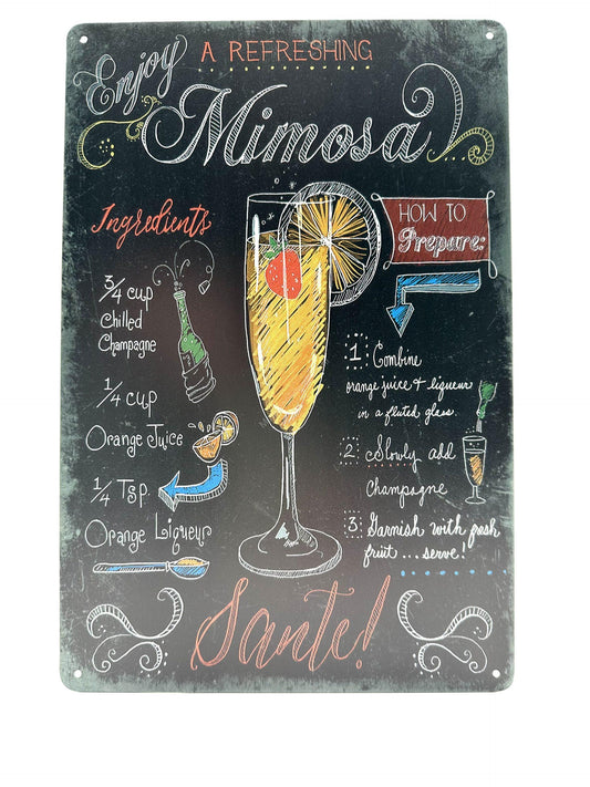 Metal Wall Sign - Mimosa