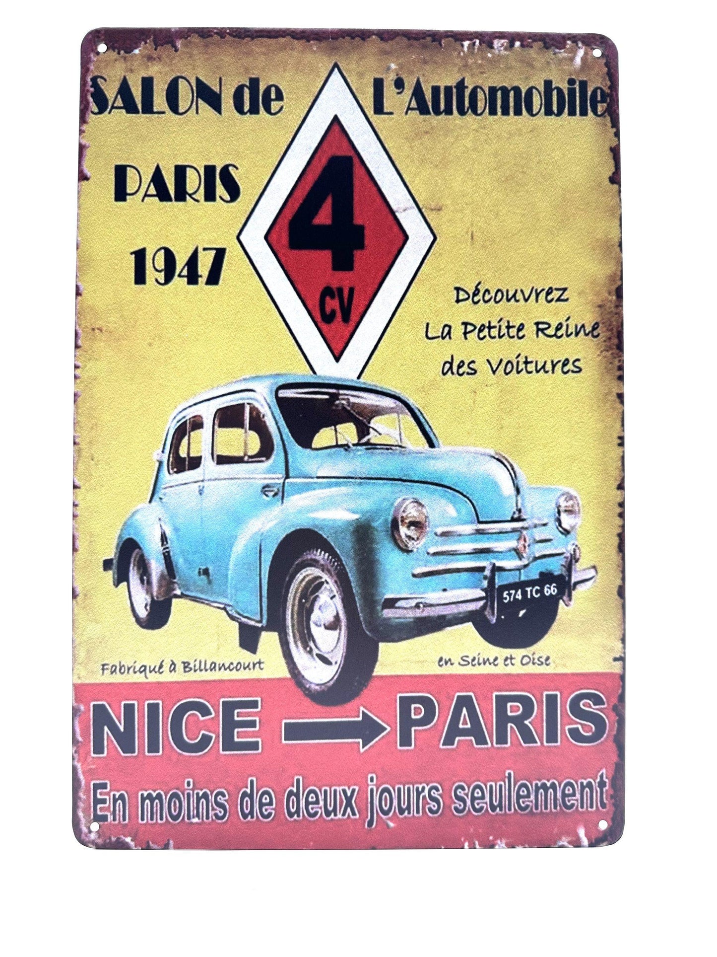 Metal Wall Sign - Salon de L'Automobile Paris 1947