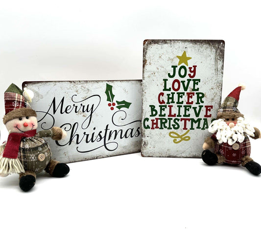 Metal Wall Sign - Christmas Package 1 - Wall Sign &amp; Ornaments