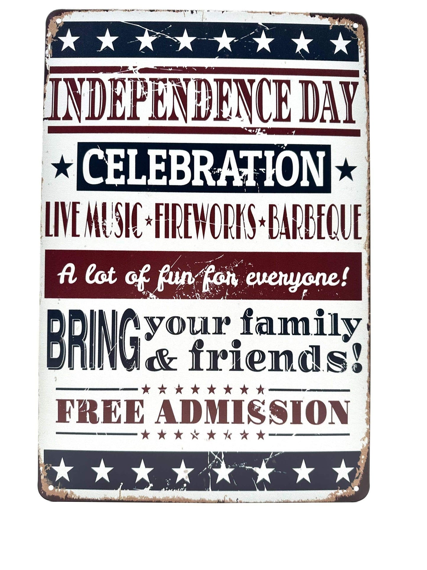 Metal Wall Sign - Independence day