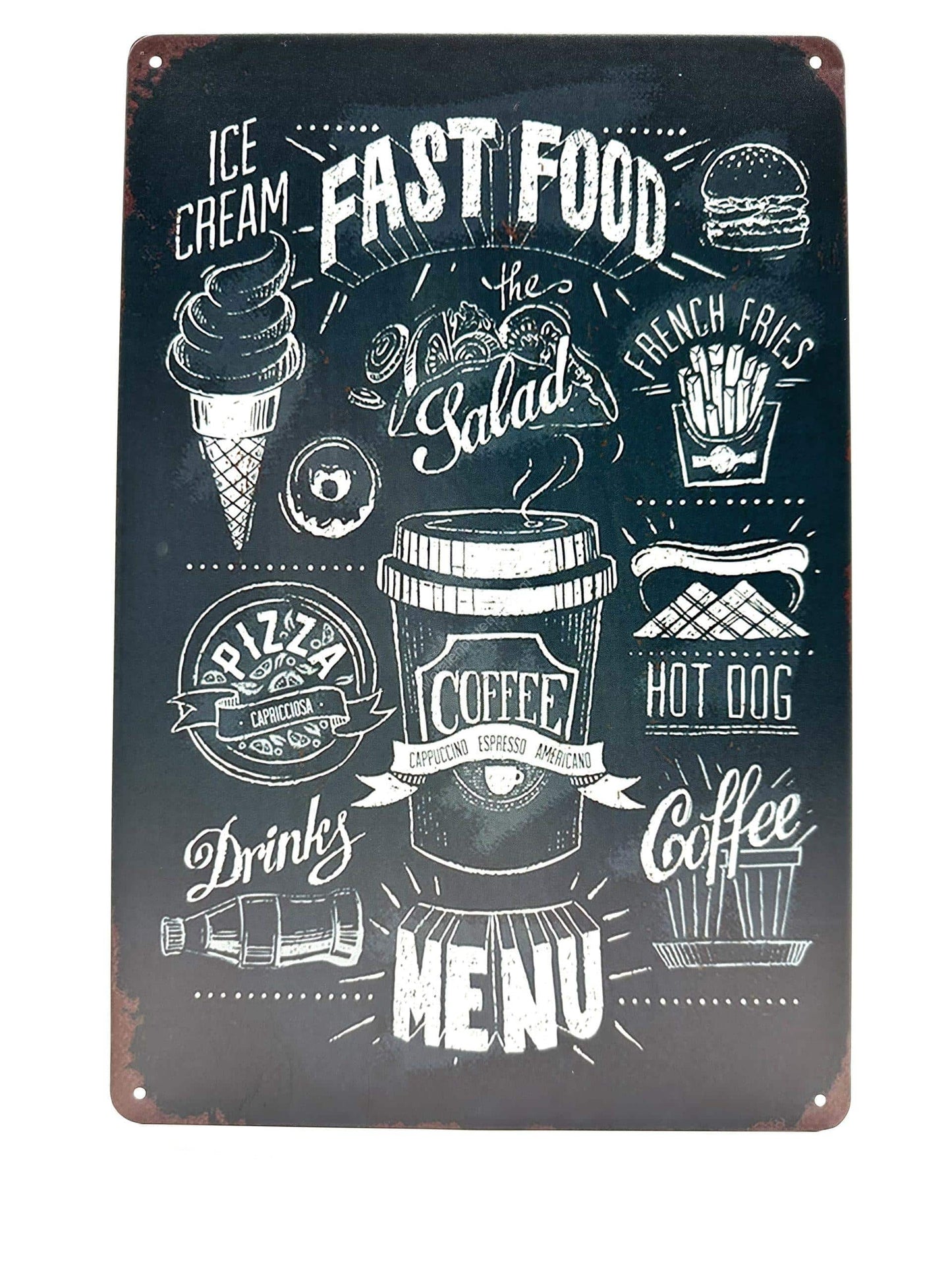 Metalen Wandbord - FastFood