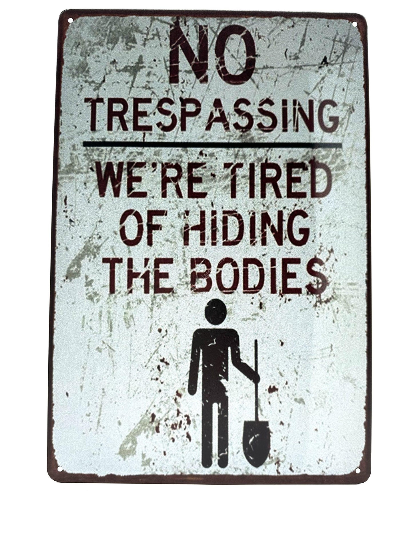 Metal Wall Sign - No Trespassing