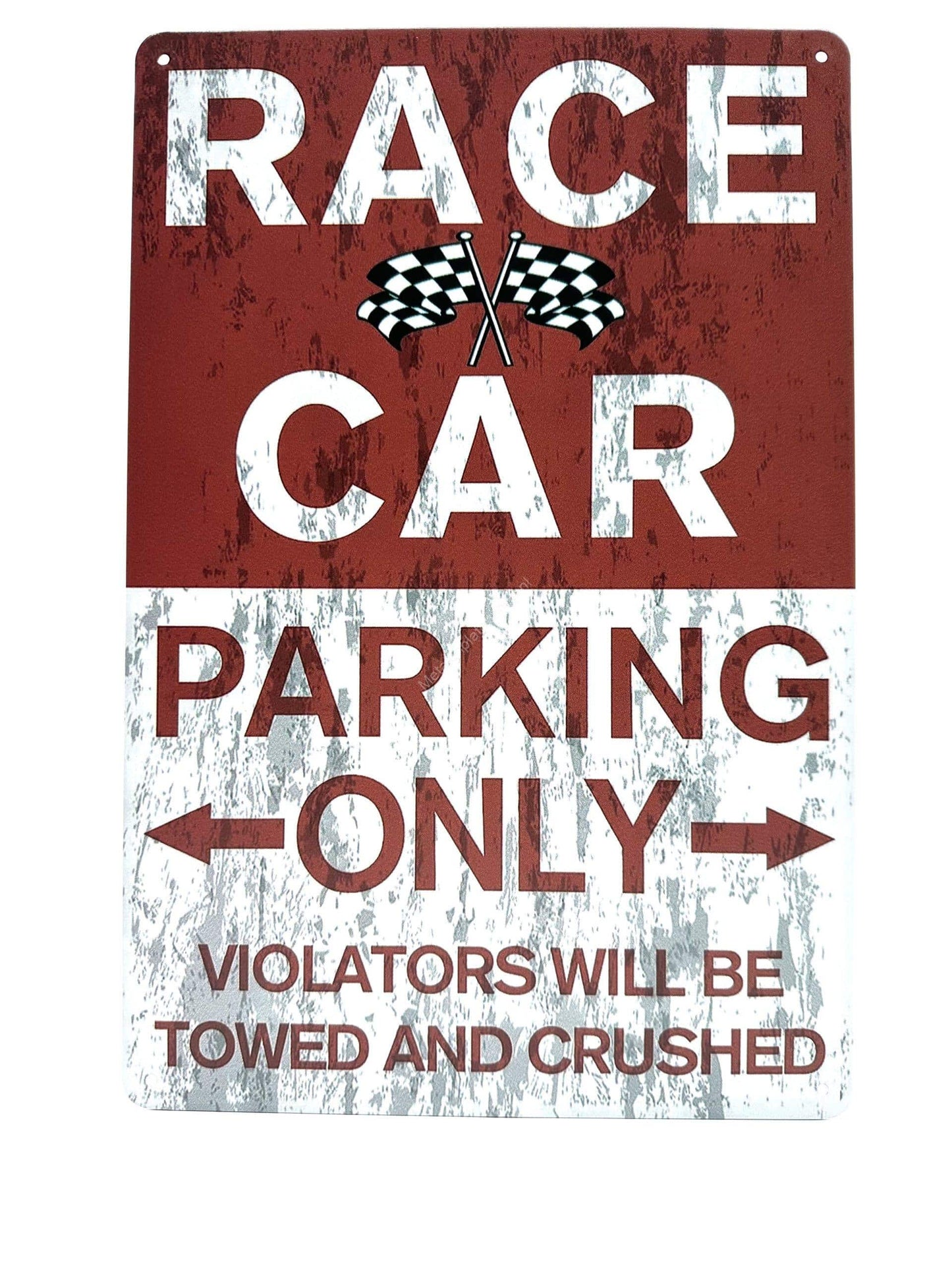 Metal Wall Sign - Race Car Parking Only