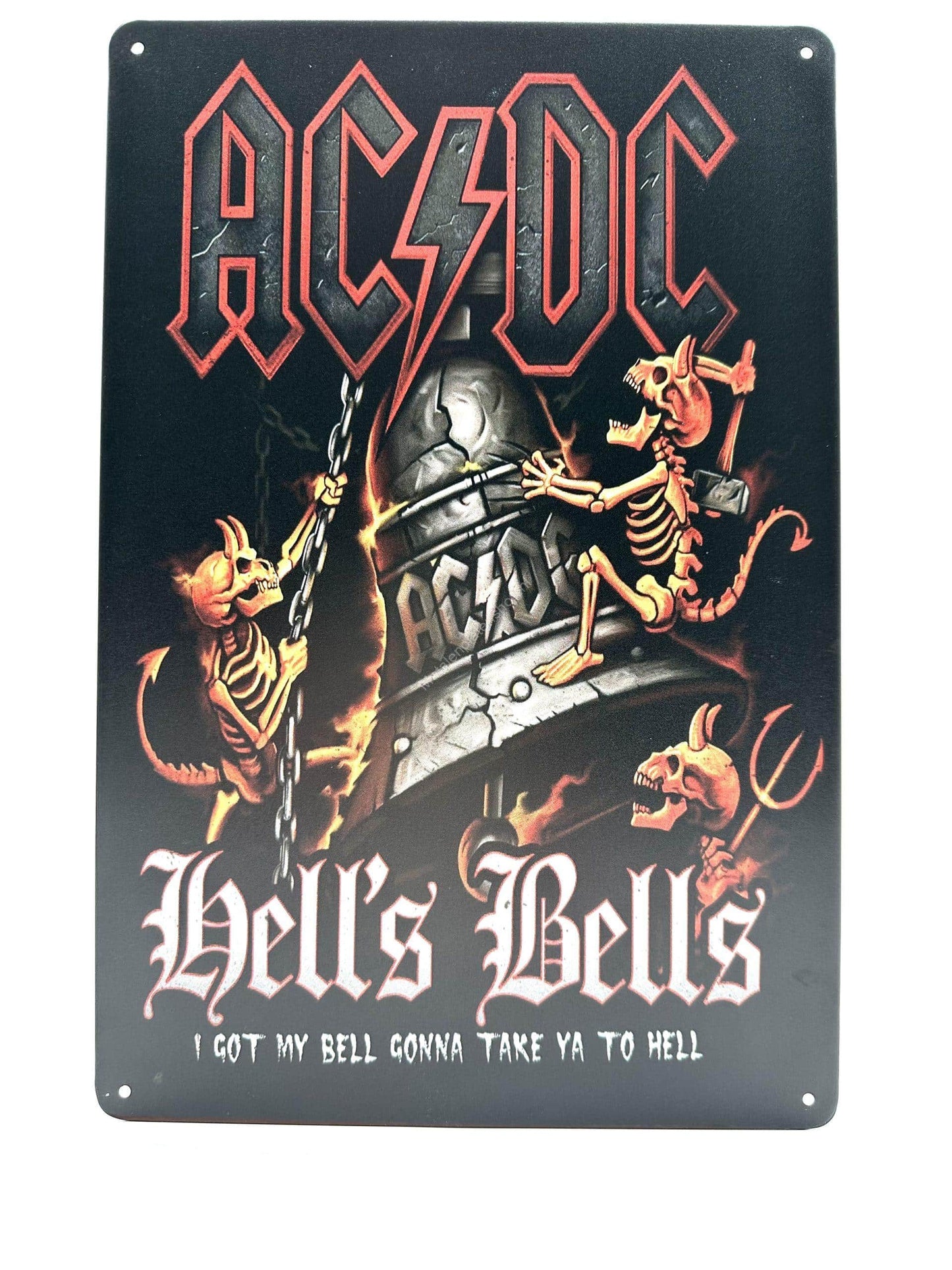 Metallwandschild – AC-DC Hell's Bells